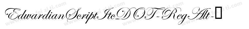 EdwardianScriptItcDOT-RegAlt字体转换