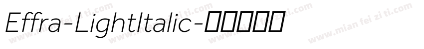 Effra-LightItalic字体转换