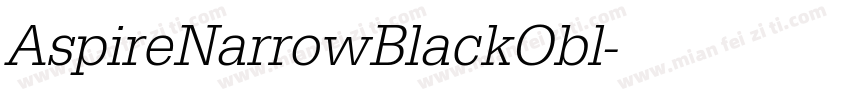 AspireNarrowBlackObl字体转换