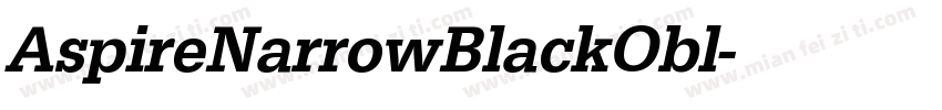 AspireNarrowBlackObl字体转换