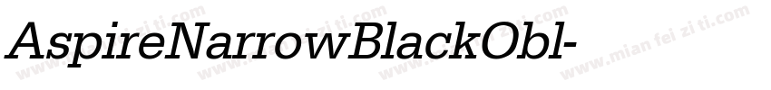AspireNarrowBlackObl字体转换