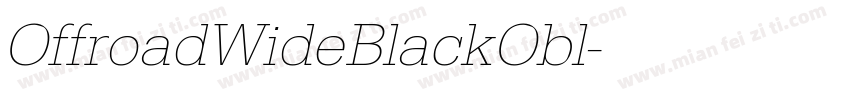 OffroadWideBlackObl字体转换