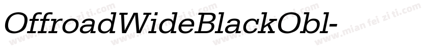 OffroadWideBlackObl字体转换