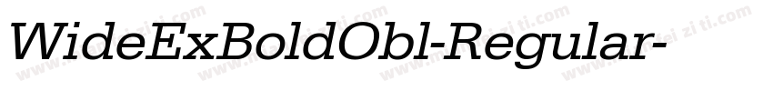 WideExBoldObl-Regular字体转换