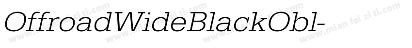 OffroadWideBlackObl字体转换