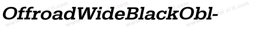 OffroadWideBlackObl字体转换