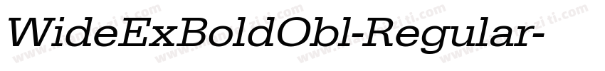 WideExBoldObl-Regular字体转换