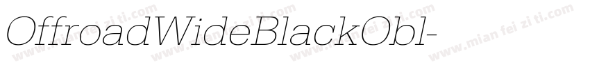 OffroadWideBlackObl字体转换