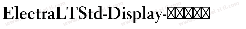 ElectraLTStd-Display字体转换