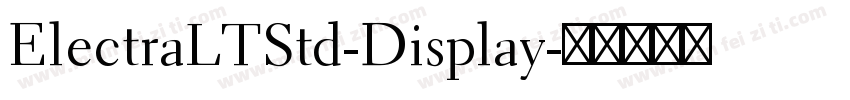ElectraLTStd-Display字体转换