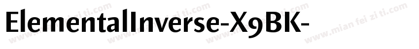 ElementalInverse-X9BK字体转换