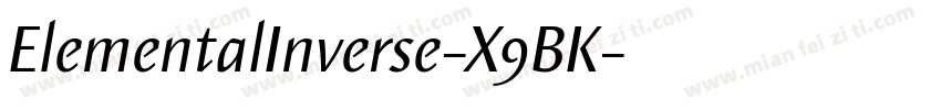 ElementalInverse-X9BK字体转换