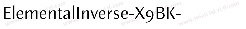 ElementalInverse-X9BK字体转换