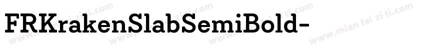 FRKrakenSlabSemiBold字体转换