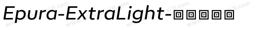 Epura-ExtraLight字体转换