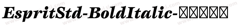 EspritStd-BoldItalic字体转换