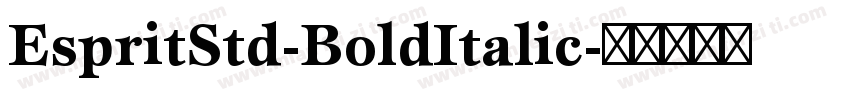 EspritStd-BoldItalic字体转换