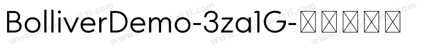 BolliverDemo-3za1G字体转换