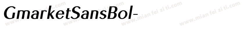 GmarketSansBol字体转换