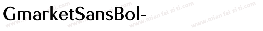GmarketSansBol字体转换