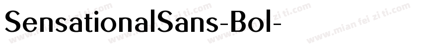 SensationalSans-Bol字体转换