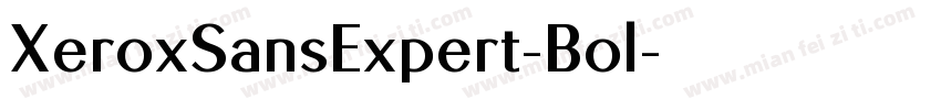 XeroxSansExpert-Bol字体转换