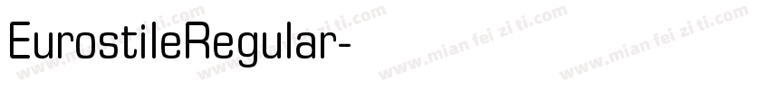 EurostileRegular字体转换
