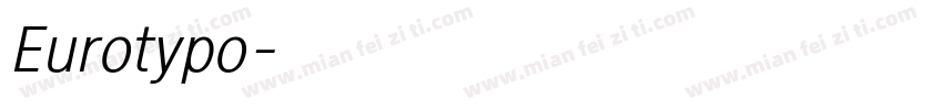 Eurotypo字体转换
