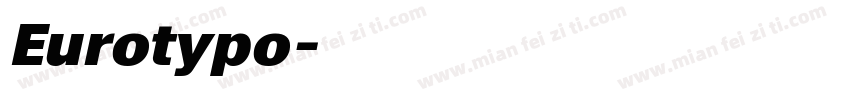 Eurotypo字体转换