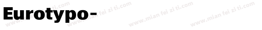 Eurotypo字体转换
