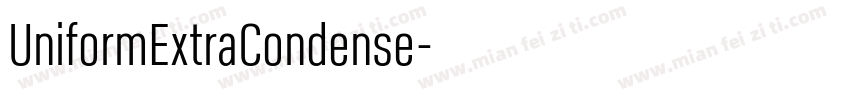 UniformExtraCondense字体转换