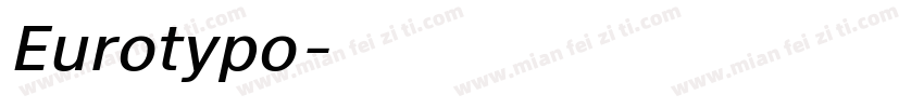 Eurotypo字体转换