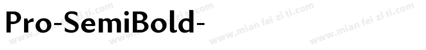 Pro-SemiBold字体转换