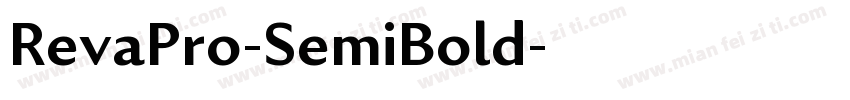 RevaPro-SemiBold字体转换