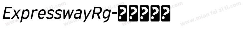 ExpresswayRg字体转换