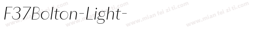 F37Bolton-Light字体转换