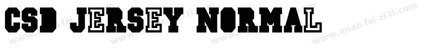 CSD-JERSEY-Normal字体转换