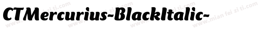 CTMercurius-BlackItalic字体转换