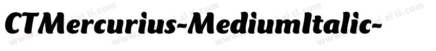CTMercurius-MediumItalic字体转换