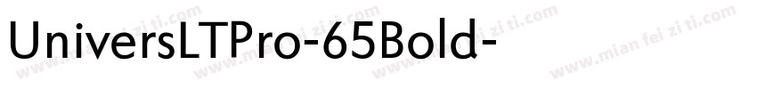 UniversLTPro-65Bold字体转换
