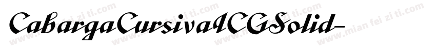 CabargaCursivaICGSolid字体转换