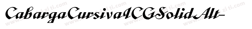 CabargaCursivaICGSolidAlt字体转换