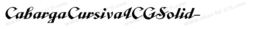 CabargaCursivaICGSolid字体转换