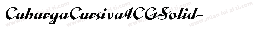 CabargaCursivaICGSolid字体转换