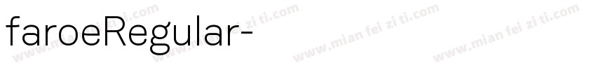 faroeRegular字体转换