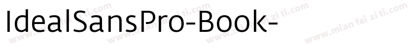 IdealSansPro-Book字体转换