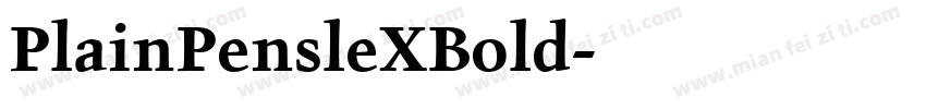 PlainPensleXBold字体转换