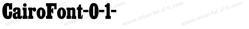 CairoFont-0-1字体转换