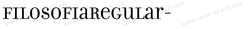FilosofiaRegular字体转换