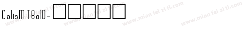 CalisMTBolD字体转换